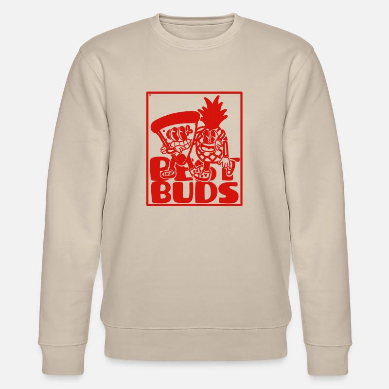 Pizza a l'ananas mascotte rétro - Sweat bio CHANGER Stanley/Stella Unisexe - beige