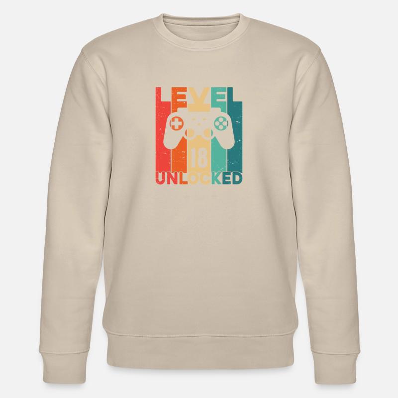 Level 18 freigeschaltet - Stanley/Stella Unisex Bio-Sweatshirt CHANGER  - Beige