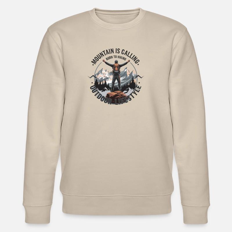 Mountain is Calling Outdoor - Stanley/Stella Unisex Bio-Sweatshirt CHANGER  - Beige