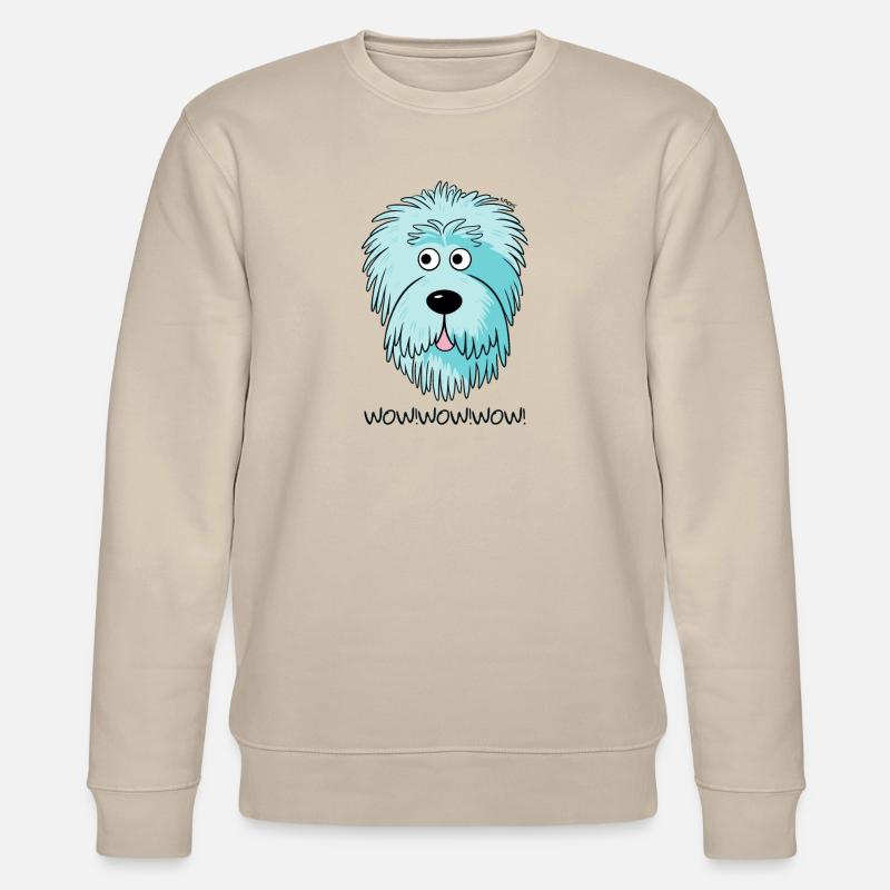 Wow! Bunter Candy-Doodle-Hund - Stanley/Stella Unisex Bio-Sweatshirt CHANGER  - Beige