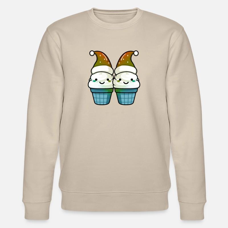 Glace de Noël délicieuse - Sweat bio CHANGER Stanley/Stella Unisexe - beige