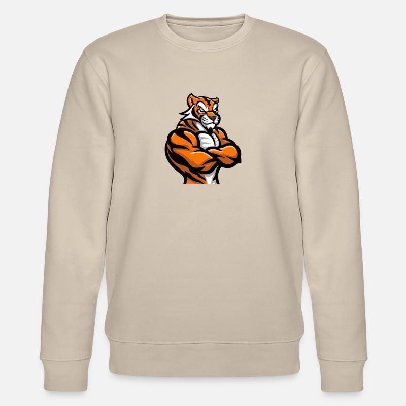 Tiger Comic - Stanley/Stella Unisex Bio-Sweatshirt CHANGER  - Beige