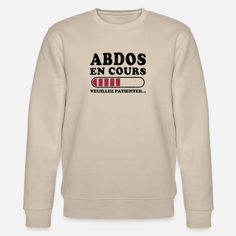 Abs in progress please wait - Stanley/Stella CHANGER Unisex Organic Sweatshirt - beige