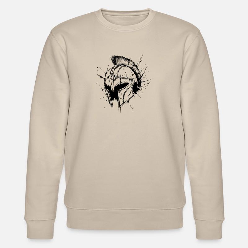 Spartaner Helm Krieger - Stanley/Stella Unisex Bio-Sweatshirt CHANGER  - Beige
