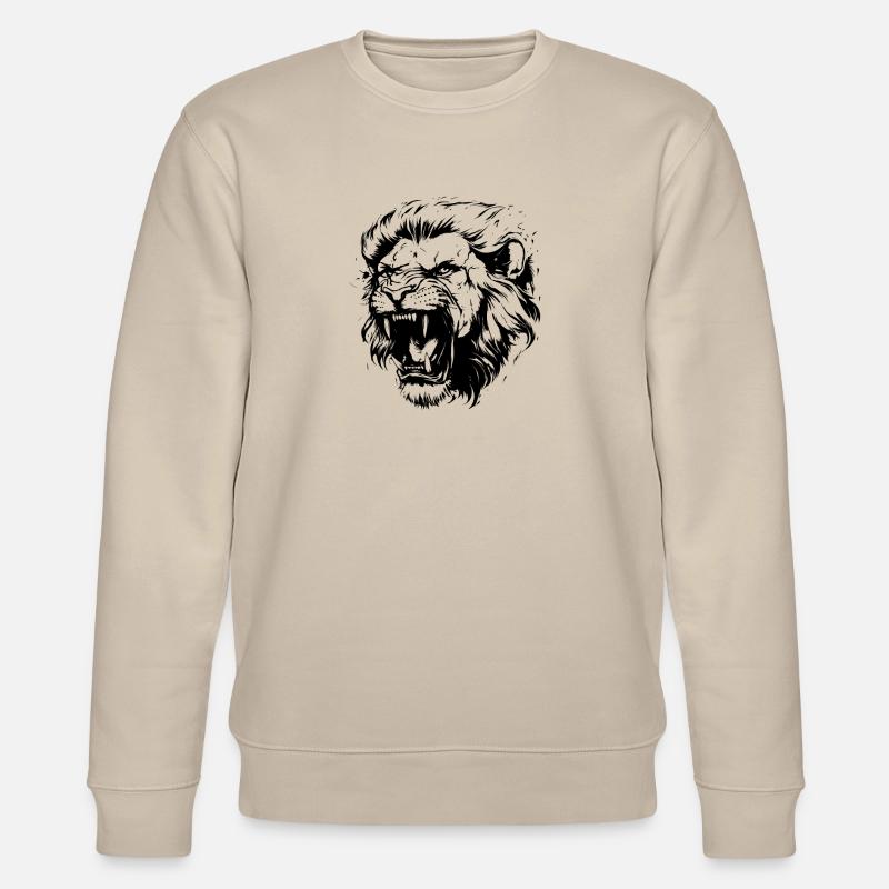 Löwe Kopf - Stanley/Stella Unisex Bio-Sweatshirt CHANGER  - Beige