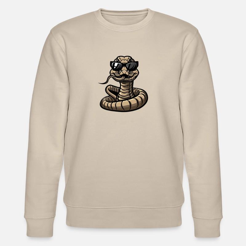 Schlange Kobra Comic Cool - Stanley/Stella Unisex Bio-Sweatshirt CHANGER  - Beige