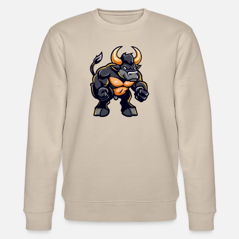 Taurus Comic - Stanley/Stella CHANGER Unisex Organic Sweatshirt - beige