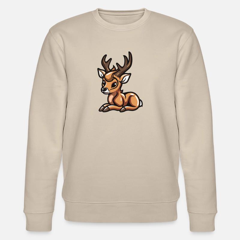Hirsch Comic - Stanley/Stella Unisex Bio-Sweatshirt CHANGER  - Beige