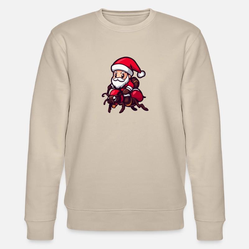 Ameise Weihnachtsmann Cartoon - Stanley/Stella Unisex Bio-Sweatshirt CHANGER  - Beige