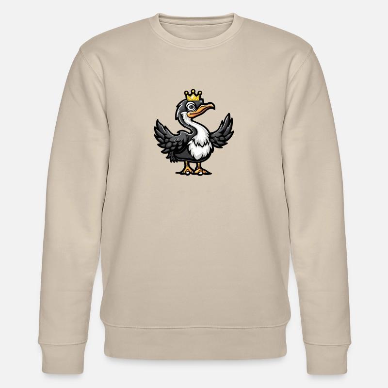 Couronne de dessin animé d’autruche - Sweat bio CHANGER Stanley/Stella Unisexe - beige