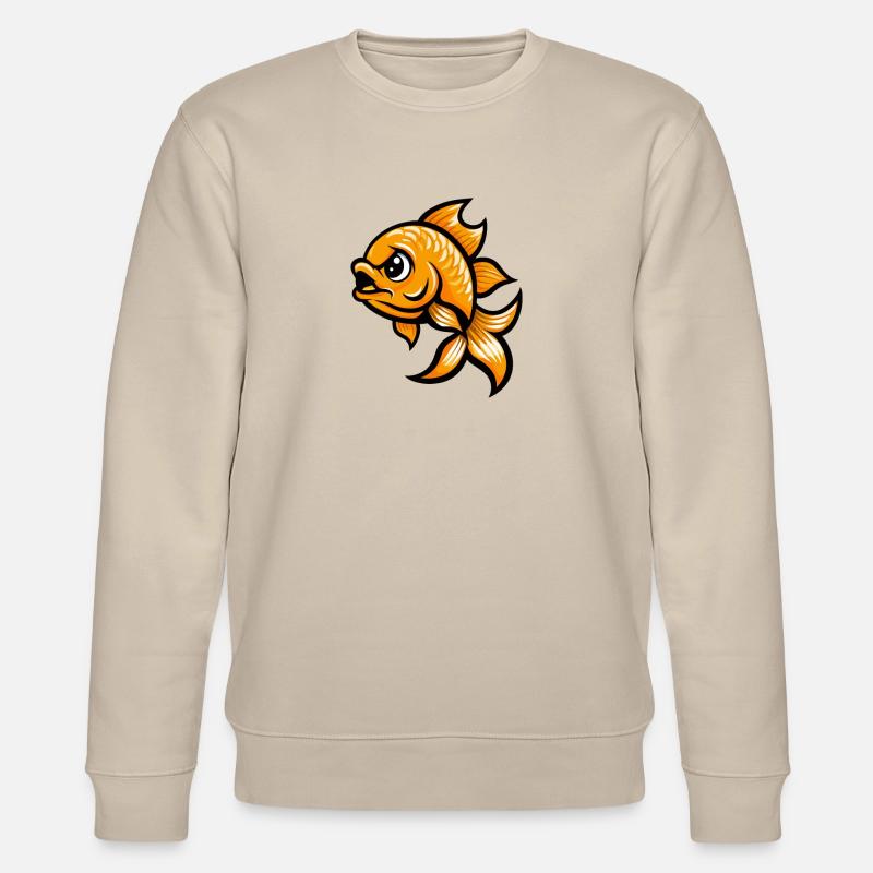 Bande dessinée Poisson Rouge - Sweat bio CHANGER Stanley/Stella Unisexe - beige