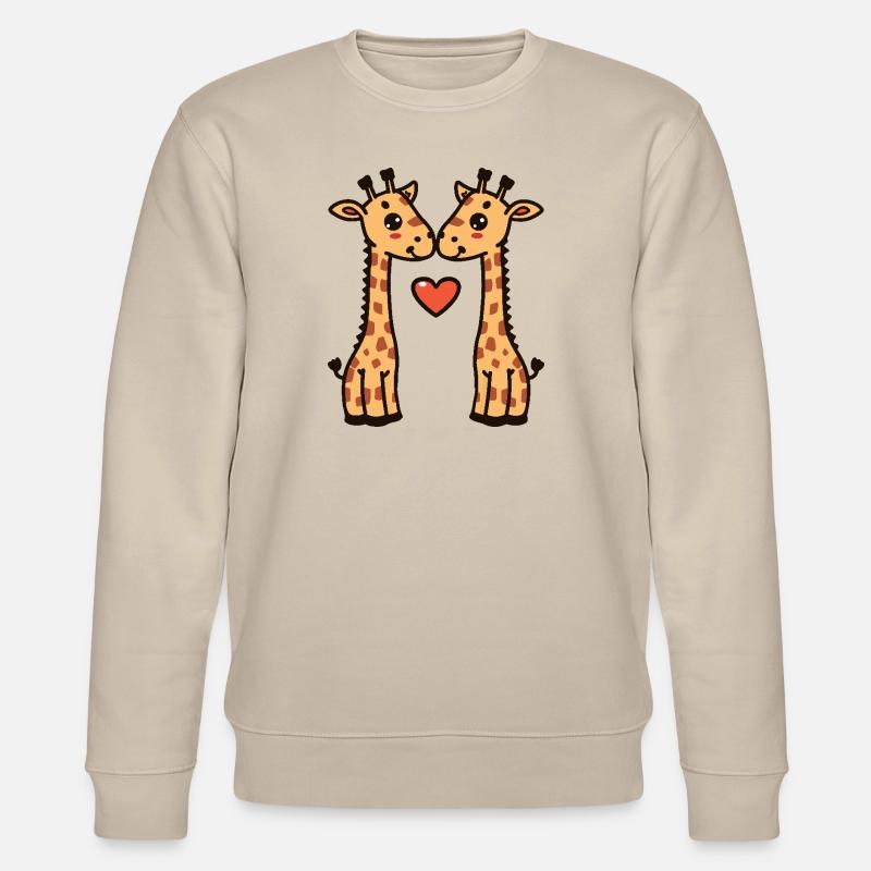 Girafe Couple Saint-Valentin - Sweat bio CHANGER Stanley/Stella Unisexe - beige