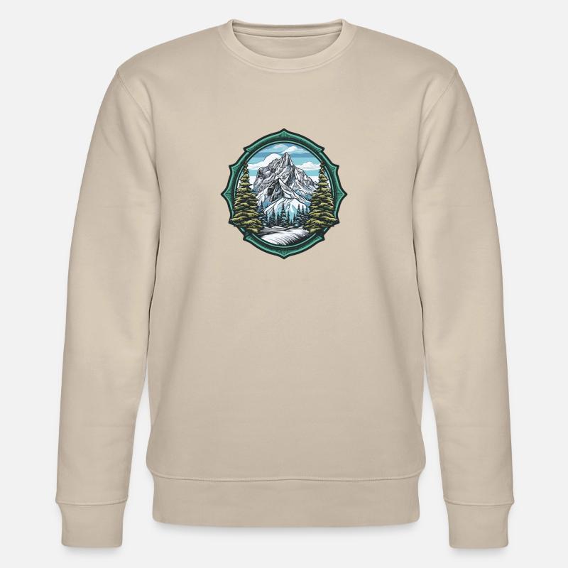 Alpen Ski Berge - Stanley/Stella Unisex Bio-Sweatshirt CHANGER  - Beige