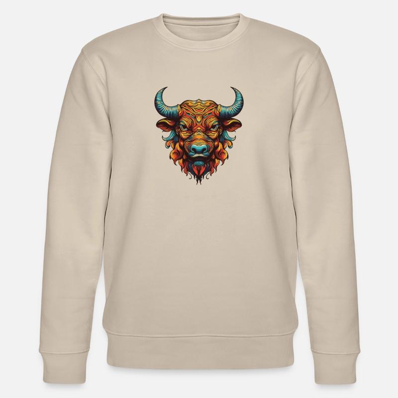 Taureau Portrait Taureau - Sweat bio CHANGER Stanley/Stella Unisexe - beige