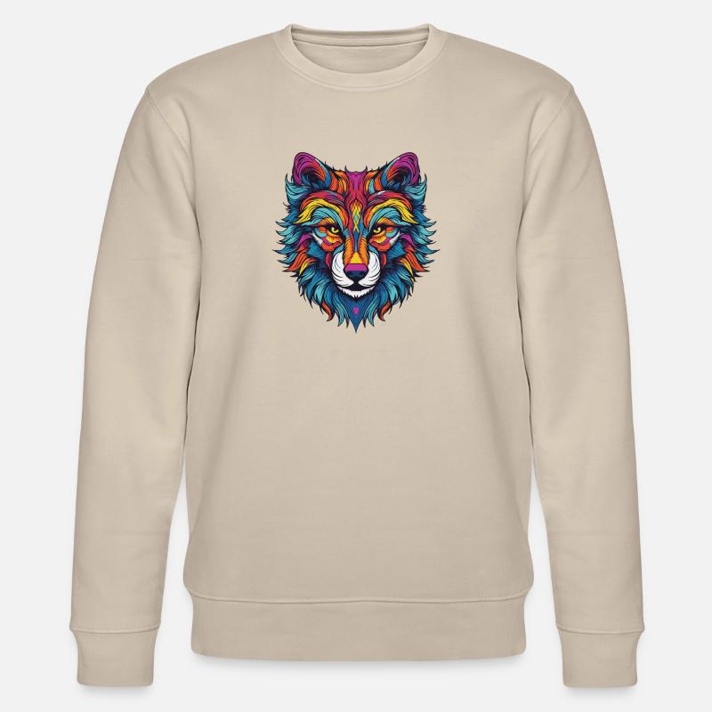 Portrait de loup - Sweat bio CHANGER Stanley/Stella Unisexe - beige