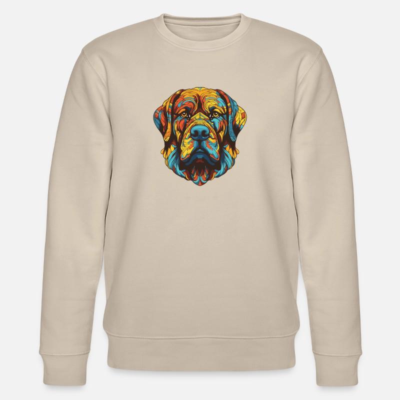 Mastiff Hund Portrait - Stanley/Stella Unisex Bio-Sweatshirt CHANGER  - Beige