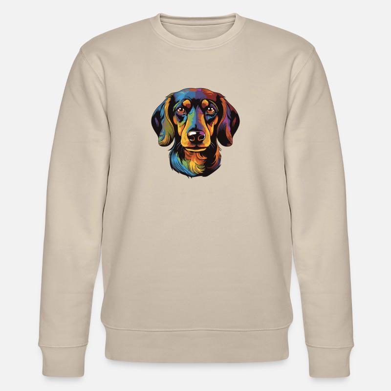 Teckel Chien Portrait Teckel - Sweat bio CHANGER Stanley/Stella Unisexe - beige
