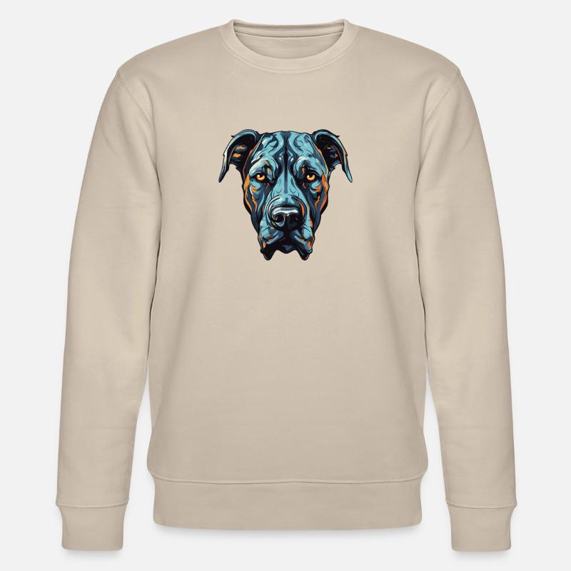 Great Dane Hund Portrait - Stanley/Stella Unisex Bio-Sweatshirt CHANGER  - Beige