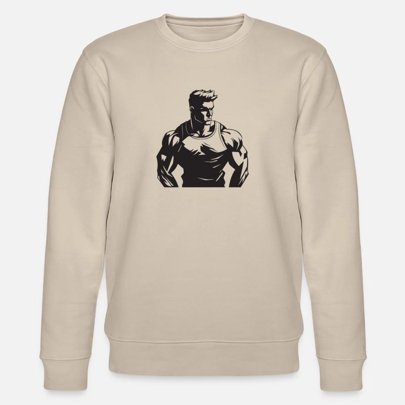 Bodybuilder Muscles Entraînement Gym - Sweat bio CHANGER Stanley/Stella Unisexe - beige