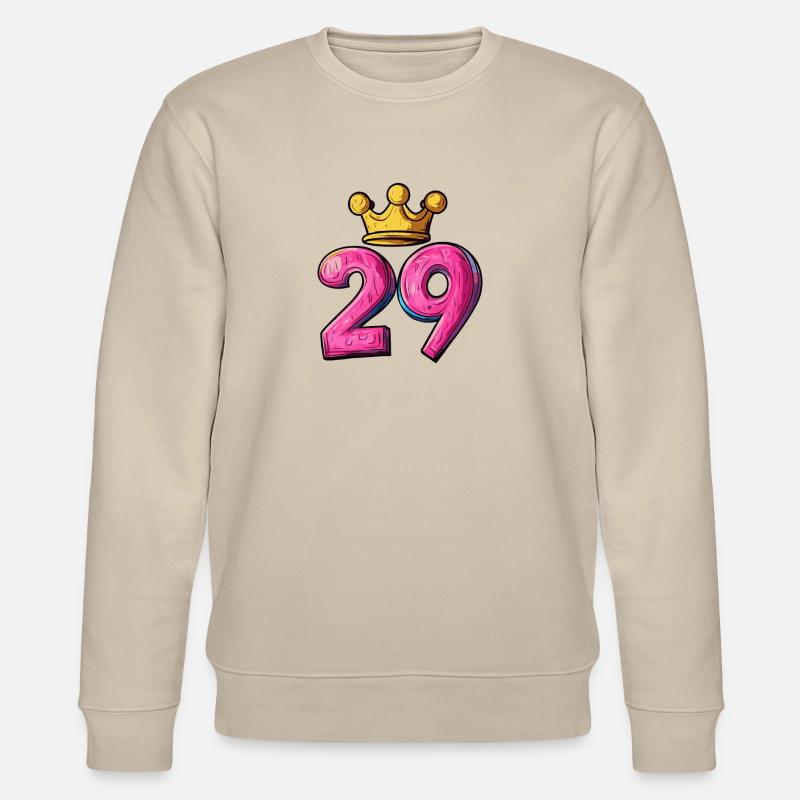 29 Zahl Krone - Stanley/Stella Unisex Bio-Sweatshirt CHANGER  - Beige