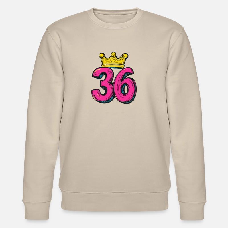 Couronne à 36 chiffres - Sweat bio CHANGER Stanley/Stella Unisexe - beige