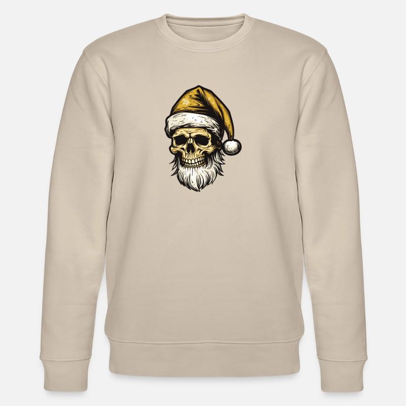 Crâne de Père Noël - Sweat bio CHANGER Stanley/Stella Unisexe - beige
