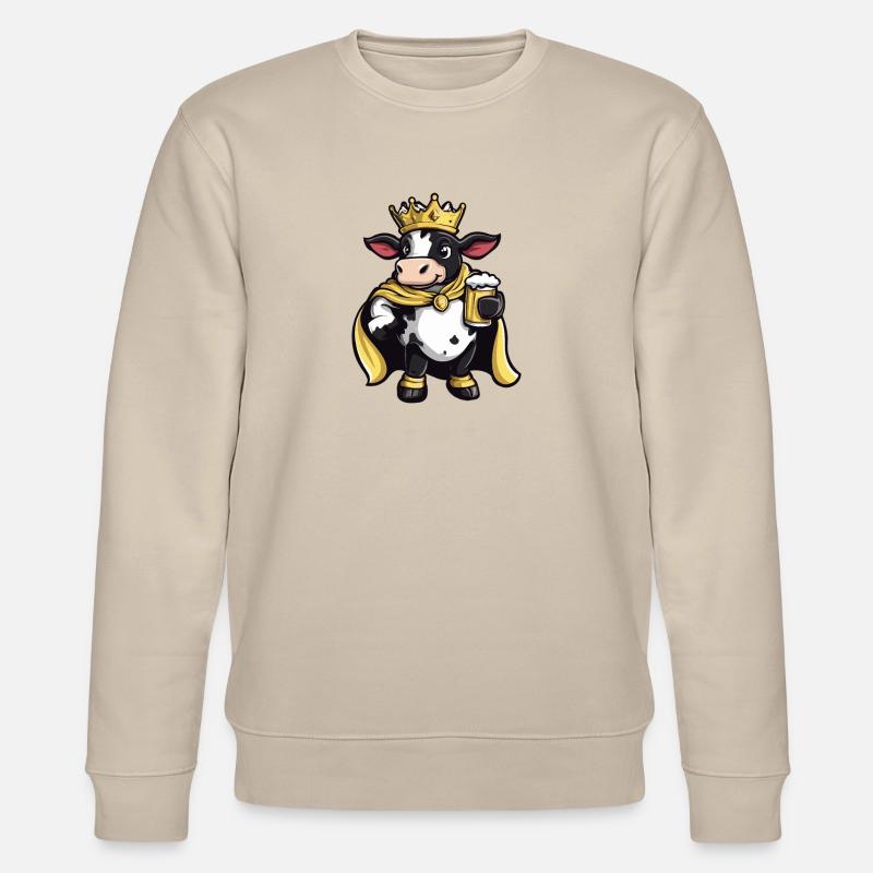 Bière de vache drôle - Sweat bio CHANGER Stanley/Stella Unisexe - beige