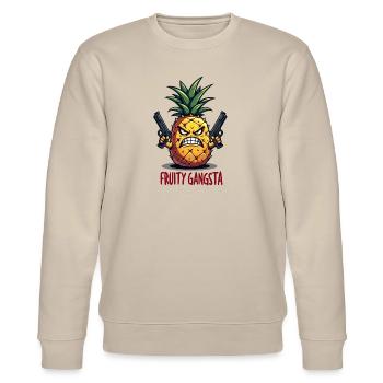 Pineapple Fruity Gangsta L’ananas le plus dur du monde - Sweat bio CHANGER Stanley/Stella Unisexe - beige - Devant - Nik (191cm) & Marisol (170cm)