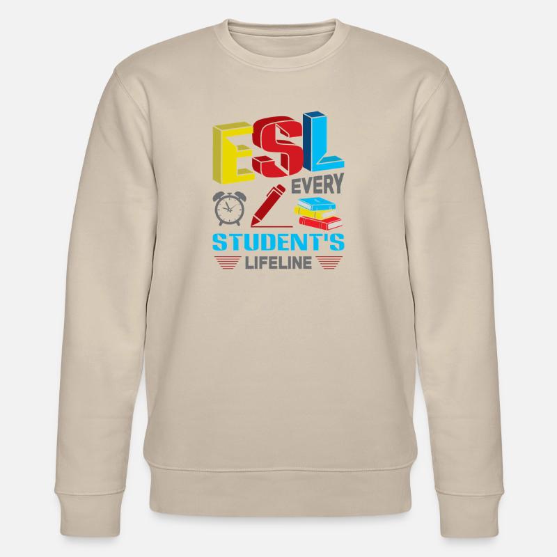 ESL-Lehrer ESL Unterricht - Stanley/Stella Unisex Bio-Sweatshirt CHANGER  - Beige