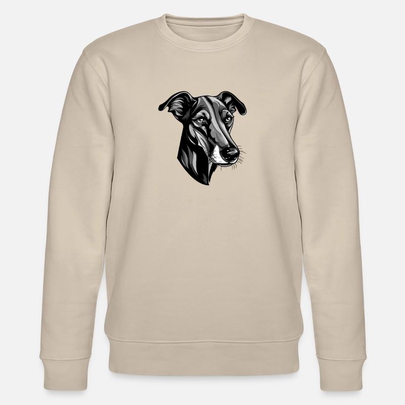 Greyhound Hund Kopf - Stanley/Stella Unisex Bio-Sweatshirt CHANGER  - Beige