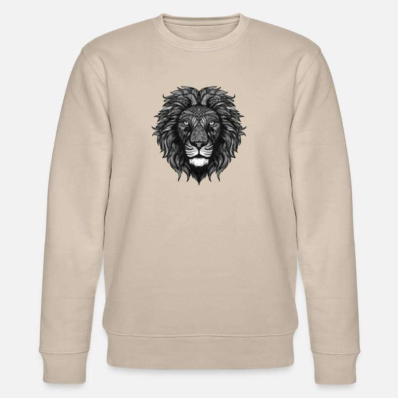 Löwe Portrait - Stanley/Stella Unisex Bio-Sweatshirt CHANGER  - Beige