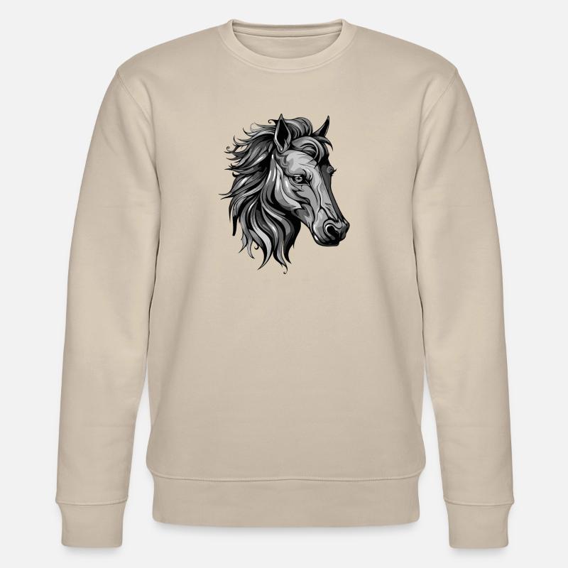 Portrait de cheval - Sweat bio CHANGER Stanley/Stella Unisexe - beige