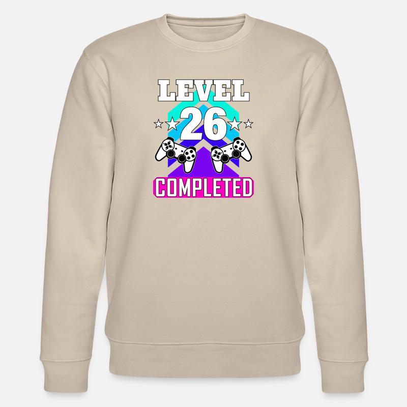gaming geburtstag haha wie - Stanley/Stella Unisex Bio-Sweatshirt CHANGER  - Beige