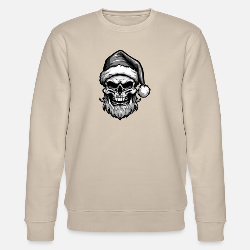 Crâne de Père Noël - Sweat bio CHANGER Stanley/Stella Unisexe - beige