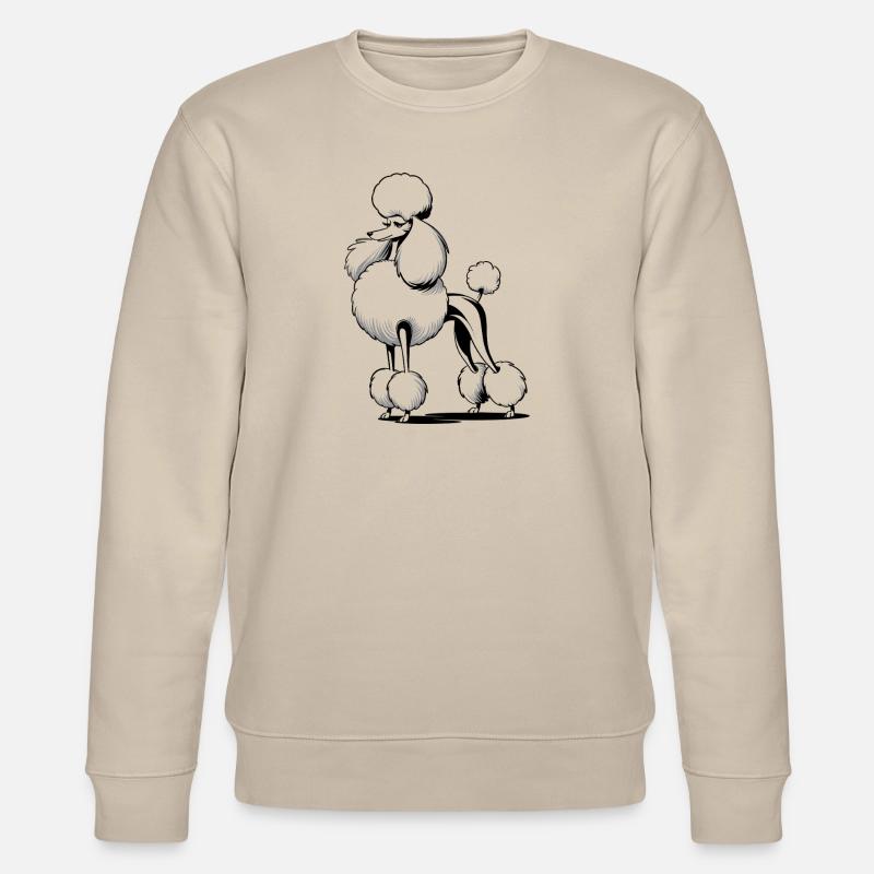 Eleganter Pudel Im Stilvollen Look - Stanley/Stella Unisex Bio-Sweatshirt CHANGER  - Beige