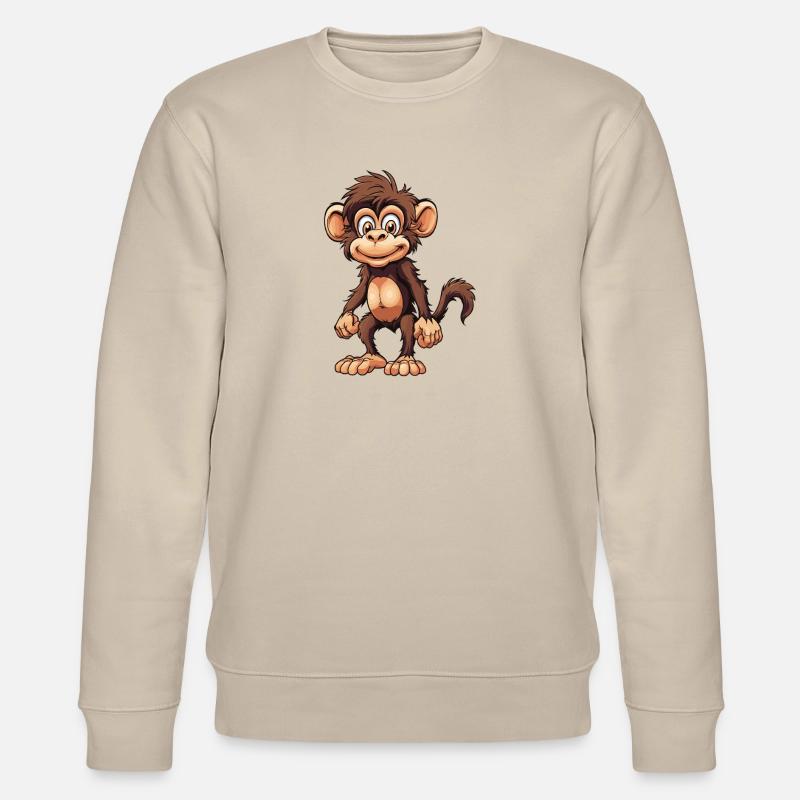 Affe Tier - Stanley/Stella Unisex Bio-Sweatshirt CHANGER  - Beige