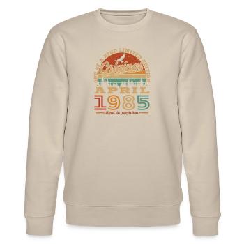 Avril 1985 Vintage Cadeau Anniversaire - Sweat bio CHANGER Stanley/Stella Unisexe - beige - Devant - Nik (191cm) & Marisol (170cm)