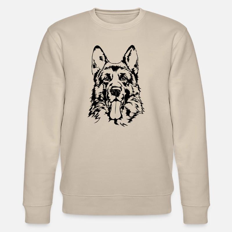 DEUTSCHER SCHÄFERHUND - GERMAN SHEPHERD Wilsigns - Stanley/Stella CHANGER Unisex Organic Sweatshirt - beige