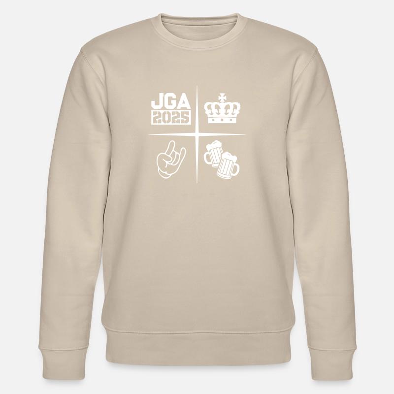 Jga 2025 Junggesellenabschied Bier - Stanley/Stella Unisex Bio-Sweatshirt CHANGER  - Beige