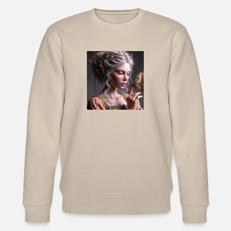 Fée et papillon. - Sweat bio CHANGER Stanley/Stella Unisexe - beige