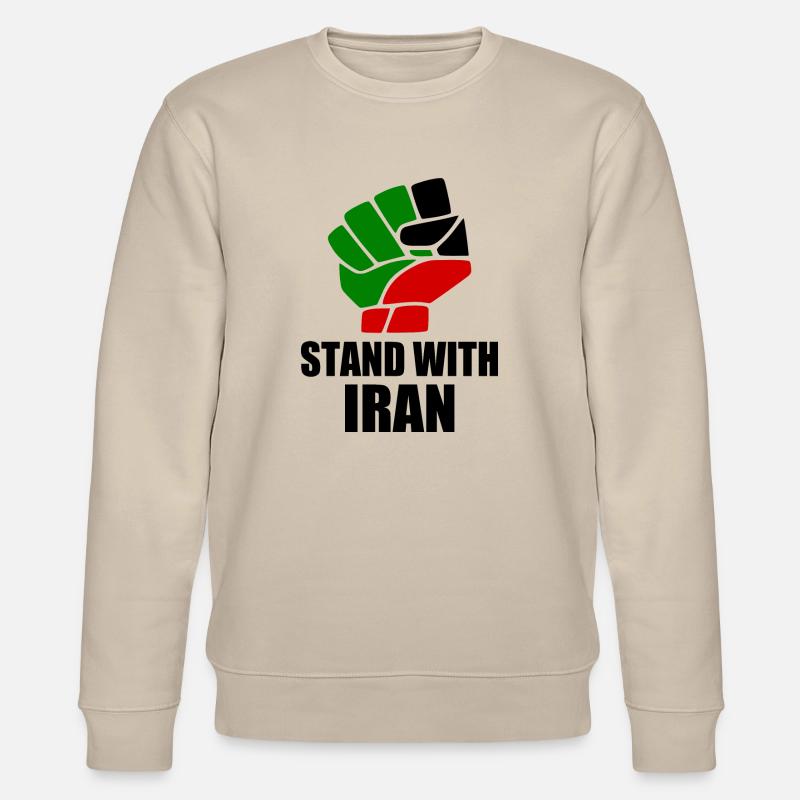 Stand with iran - Sweat bio CHANGER Stanley/Stella Unisexe - beige