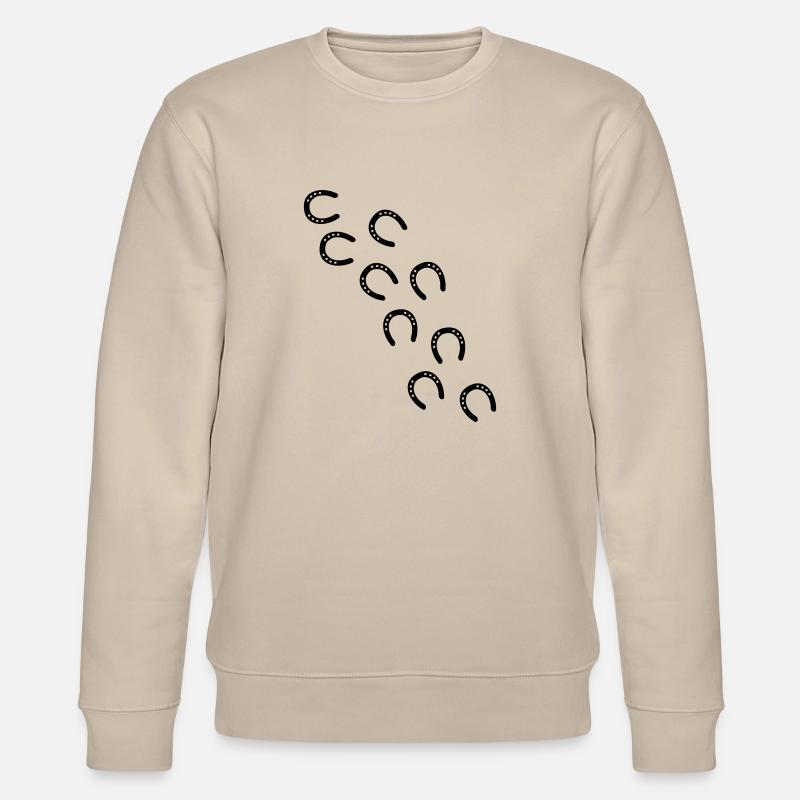Pferd hufeisen traces - Stanley/Stella Unisex Bio-Sweatshirt CHANGER  - Beige