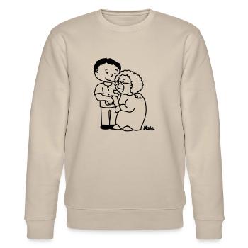 Altenpfleger - Stanley/Stella Unisex Bio-Sweatshirt CHANGER  - Beige - Vorne - Nik (191cm) & Marisol (170cm)