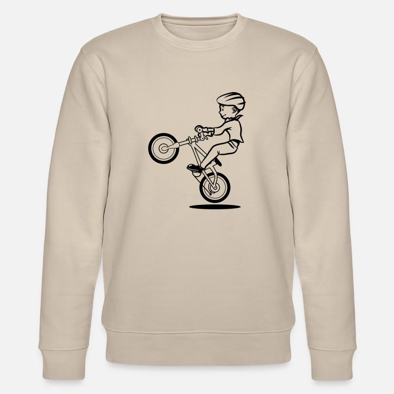fahrrad biker junge kind - Stanley/Stella Unisex Bio-Sweatshirt CHANGER  - Beige