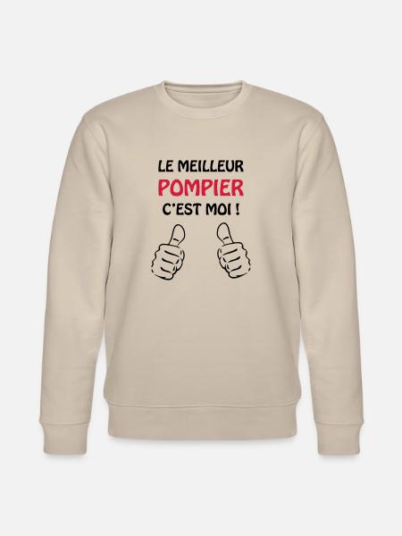 Pompier / Feu / Sécurité / Pompière / Urgences - Stanley/Stella CHANGER Unisex Organic Sweatshirt - beige