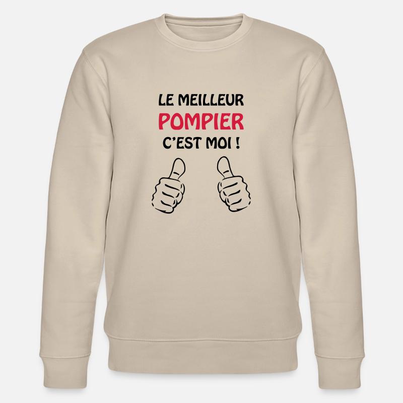 Pompier / Feu / Sécurité / Pompière / Urgences - Stanley/Stella CHANGER Unisex Organic Sweatshirt - beige
