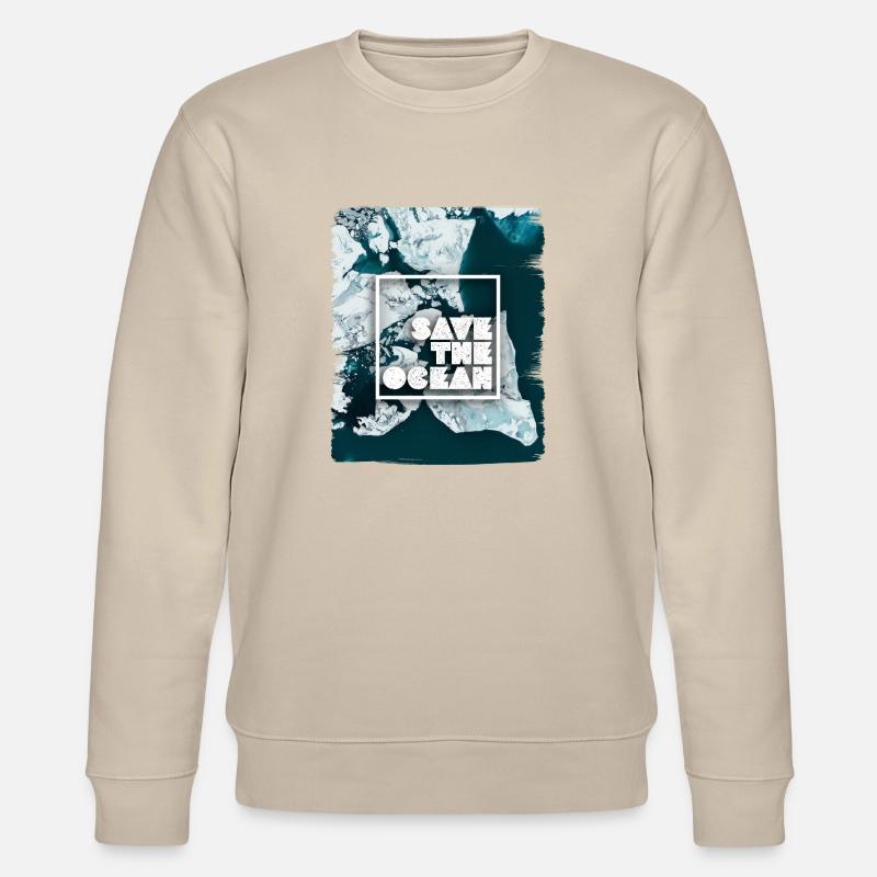 SAVE THE OCEAN - Stanley/Stella Unisex Bio-Sweatshirt CHANGER  - Beige