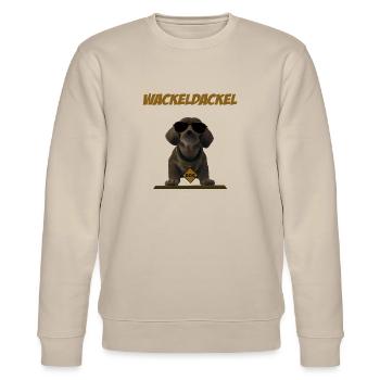 WACKELDACKEL - Stanley/Stella Unisex Bio-Sweatshirt CHANGER  - Beige - Vorne - Nik (191cm) & Marisol (170cm)