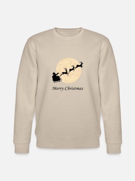 Reindeer sleigh, Christmas, Reindeer - Stanley/Stella CHANGER Unisex Organic Sweatshirt - beige
