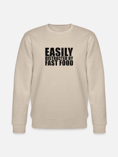 Fast Food Spruch - Stanley/Stella Unisex Bio-Sweatshirt CHANGER - Beige